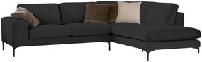 Γωνιακός καναπές Senso-Αριστερή-270φ 200β εκ.-Μαύρο