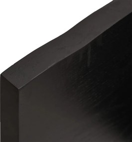 vidaXL Επιφάνεια Τραπεζιού Σκούρο Καφέ 80x60x(2-4)εκ Επεξ. Μασίφ Δρυς