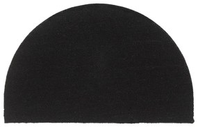 Πατάκι Εισόδου Ημικυκλικό Μαύρο 50x80 εκ Θυσανωτός Κοκοφοίνικας