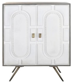 Σκευοθήκη DKD Home Decor Γκρι Χρυσό Λευκό Ορείχαλκος Ξύλο από Μάνγκο (93 x 41 x 114 cm)