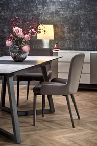 TIZIANO extension table, color: top - light grey / dark grey, legs - dark grey DIOMMI V-CH-TIZIANO-ST