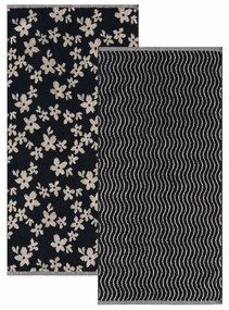 Πετσέτες Enola 30 (Σετ 2τμχ) Black Kentia Προσώπου 50x90cm 100% Βαμβάκι