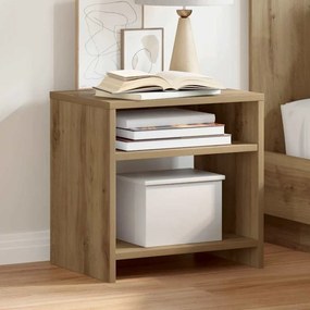 vidaXL Κομοδίνο Χρώμα Αρτισιανή Δρυς 40 x 30 x 40 εκ. από Επεξ. Ξύλο