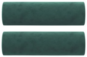 Καναπές Τριθέσιος Σκούρο Πράσινο 180 εκ Βελούδινος με Μαξιλάρια - Πράσινο