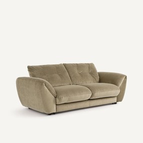 Καναπές-κρεβάτι 3 θέσεων από λινό βελούδο, EDGAR