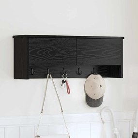 vidaXL Τοίχου Κρεμάστρα Μαύρη δρυς 80 x 20 x 30 cm Επεξεργασμένο ξύλο