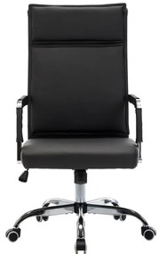 Καρέκλα γραφείου διευθυντη Mavel pakoworld PU μαύρo 55x62x100-110εκ