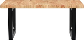 vidaXL Ράφι Νιπτήρα Τοίχου από Ατσάλι / Μασίφ Ξύλο Δρυός