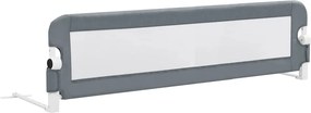 vidaXL Μπάρα Κρεβατιού Προστατευτική Γκρι 150 x 42 εκ. από Πολυεστέρα