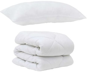 vidaXL Set Παπλώματος Χειμώνα 2 pcs Λευκό 155 x 220 cm Μικροΐνες