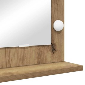 vidaXL Καθρέφτης τουαλέτας με καθρέφτη Artisan Oak 80 x 45 x 18 εκ.