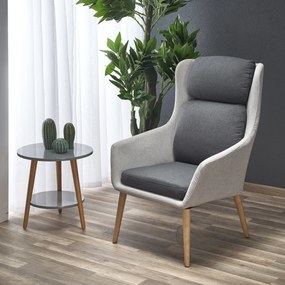 PURIO leisure chair, color: light grey / dark grey DIOMMI V-CH-PURIO-FOT-POPIEL