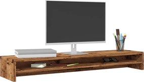 vidaXL Βάση Οθονών Παλαιό Ξύλο 100 x 24 x 13 εκ. από Επεξ. Ξύλο