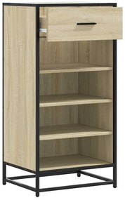 Παπουτσοθήκη Sonoma Δρυς 48x38x97,5 εκ. Επεξεργασμένο Ξύλο - Καφέ