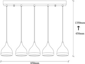 Chandelier Yıldo - 7010 Black
Copper