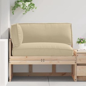 vidaXL Σετ Μαξιλαριών Πάγου 3 pcs Μπεζ 120 x 80 x 12 cm Ύφασμα Oxford