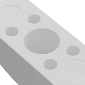 vidaXL Ημισέληνος δίσκος 12 pcs Λευκό M6 Πολυπροπυλένιο