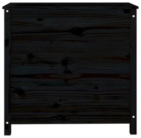 Ζαρντινιέρα Μαύρη 82,5 x 40 x 78 εκ. από Μασίφ Ξύλο Πεύκου - Μαύρο