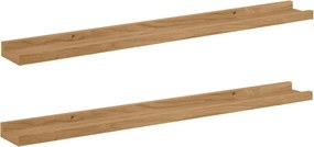 vidaXL Ράφι Τοίχου Επιτοίχιο 2 pcs Καφέ 80 x 9 x 3 cm