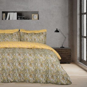Παπλωματοθήκη Happy 9651 (Σετ 2τμχ) Ochre-Ivory-Taupe Das Home Single 160x240cm 100% Βαμβάκι