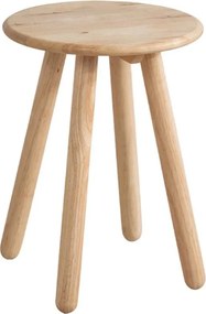 Σκαμπό Nextdeco Natural μασίφ ξύλο Υ46,5xØ34,5εκ.