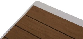 Τραπεζάκι Ξαπλώστρας BENTRY Αλουμίνιο Λευκό - Polywood 100x56x35Υ εκ. 100x56x35 εκ.
