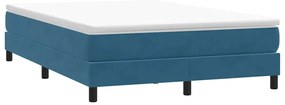 vidaXL Box Spring Κρεβάτι χωρίς στρώμα Σκούρο μπλε Βελούδινο