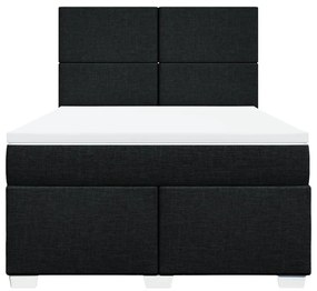 ΚΡΕΒΑΤΙ BOXSPRING ΜΕ ΣΤΡΩΜΑ ΜΑΥΡΟ 140X190 ΕΚ. ΥΦΑΣΜΑΤΙΝΟ 3290478