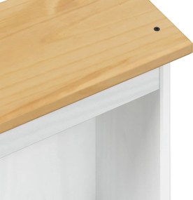 vidaXL Βιβλιοθήκη Λευκό 46 x 20 x 170 εκ. Στερεά ξυλεία πεύκου