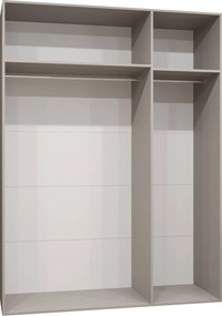 Ντουλάπα Sandi 150 Τρίφυλλη-Λευκό-Με καθρέπτη