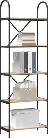 vidaXL Ράφι Βιβλίων 5 επιπέδων 60 x 30 x 183 εκ Επεξεργασμένο ξύλο