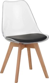 Καρέκλα Τραπεζαρίας (44x51x77) Spitishop Vision Clear/Black