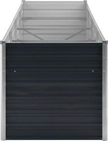 vidaXL Ζαρντινιέρα Υπερυψωμένη Ανθρακί 320x80x77 εκ. Γαλβαν. Χάλυβας