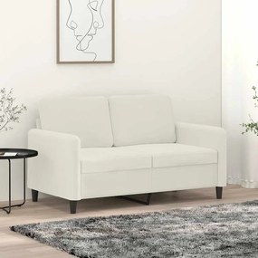 vidaXL Καναπές Διθέσιος Κρεμ 120 εκ. Βελούδινος