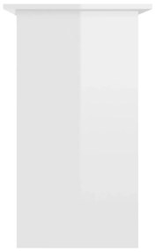 vidaXL Γραφείο Γυαλιστερό Λευκό 80 x 45 x 74 εκ. από Επεξ. Ξύλο