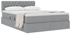 vidaXL Κρεβάτι με αποθηκευτικό χώρο και στρώμα με στρώμα 140 x 190 cm