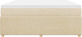vidaXL Κρεβάτι Boxspring με Στρώμα Κρεμ 180x200 εκ. Υφασμάτινο