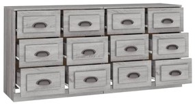 vidaXL Ντουλάπι 2 τεμ. Γκρι Sonoma από Επεξεργασμένο Ξύλο