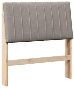 vidaXL Ταπετσαρισμένο κεφαλάρι Taupe 90 cm Στερεά ξυλεία πεύκου