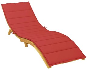 vidaXL Μαξιλάρι Ξαπλώστρας Κόκκινο 200 x 50 x 3 εκ. από Ύφασμα Oxford