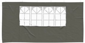 vidaXL Πλευρική Σκηνής Πάρτι 2 pcs 400 x 195 εκ. Ανθρακί