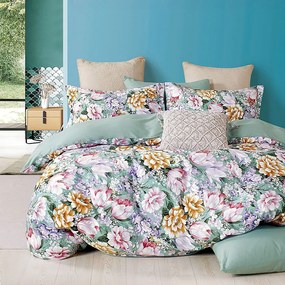 Κουβερλί Ankita (Σετ 3τμχ) Multi Ρυθμός Queen Size 220x240cm 100% Cotton Satin