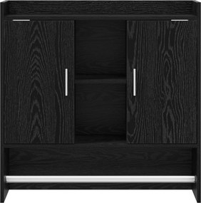 vidaXL Ράφι Τοίχου Επιτοίχιο Μαύρη Δρυς 80 x 36 x 80 εκ
