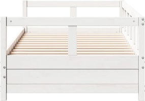 vidaXL Καναπές Κρεβάτι Χωρίς Στρώμα Λευκό 80x200 εκ. Μασίφ Ξύλο Πεύκου