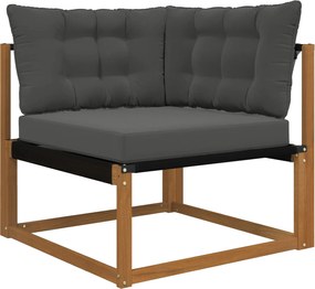 vidaXL Μαξιλάρι Καναπέ Εξωτερικού Χώρου 3 pcs Ανθρακί Πολυεστέρας