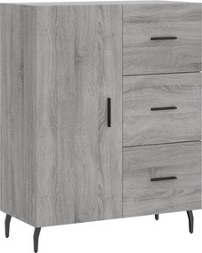 vidaXL Ντουλάπι Γκρι Sonoma 69,5 x 34 x 180 εκ. Επεξεργασμένο Ξύλο
