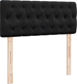 vidaXL Κρεβάτι Boxspring με Στρώμα Μαύρο 120 x 200 εκ. Βελούδινο