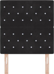 vidaXL Κεφαλάρι Μαύρο 80 cm Βελούδο