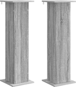 vidaXL Βάση φυτών 2 τμχ. Γκρι Sonoma 30,5 x 30 x 100,5 εκ