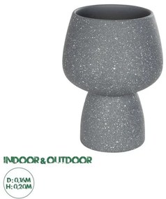 Artificial Garden SAMUI 21271 Διακοσμητικό Κεραμικό Βάζo Γκρι Π16 x Μ16 x Υ20cm Globostar-21271-Γκρι 21271
